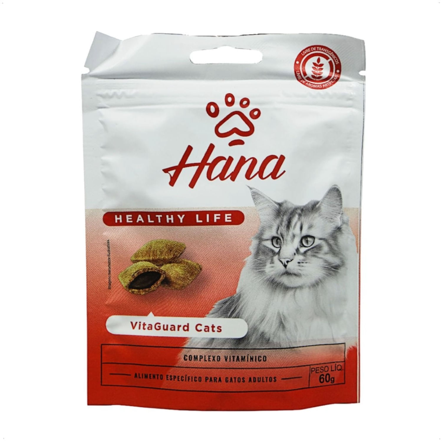 SNACK HANA HEALTHY LIFE VITAGUARD CATS PARA GATOS ADULTOS 60G