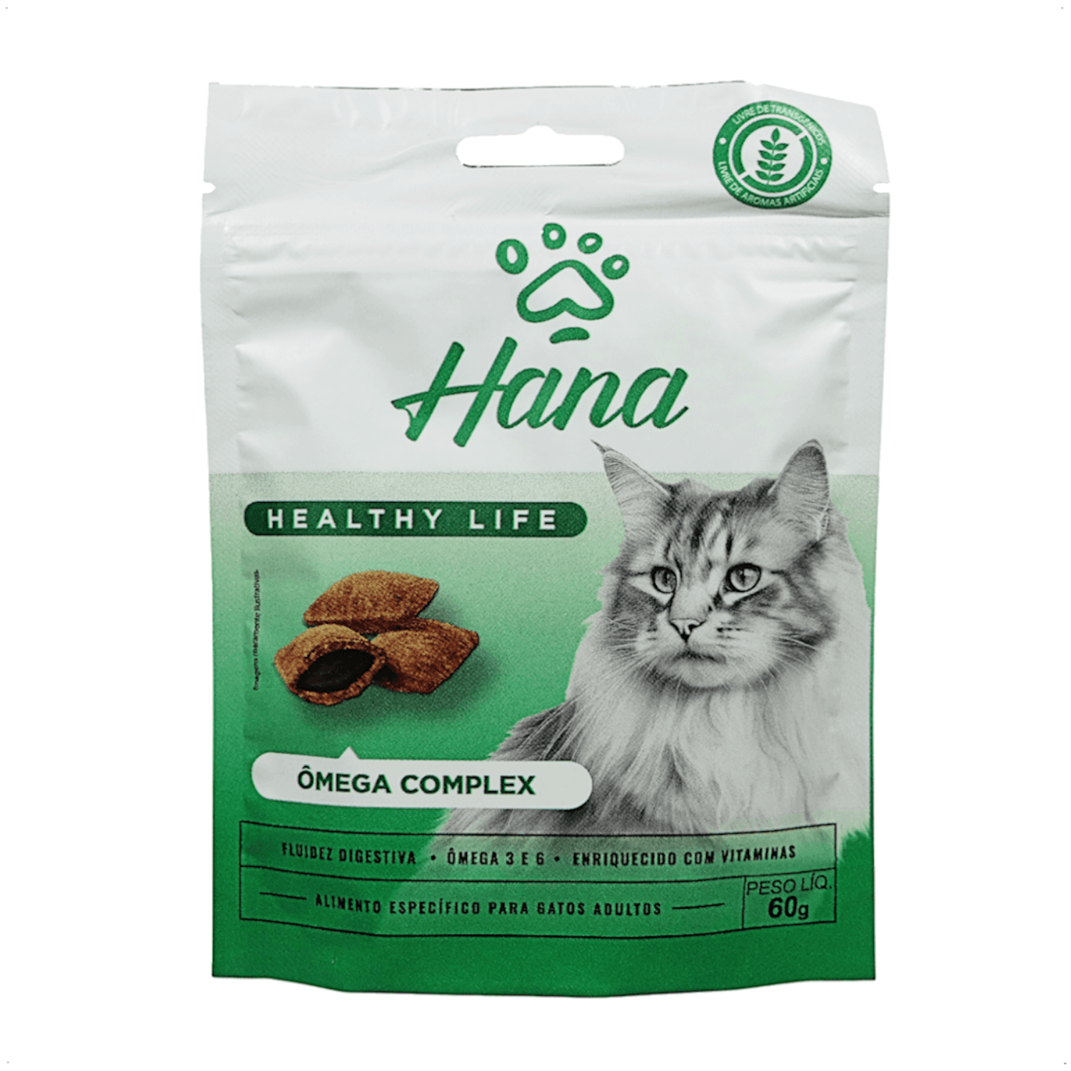 SNACK HANA HEALTHY LIFE ÔMEGA COMPLEX PARA GATOS ADULTOS 60G