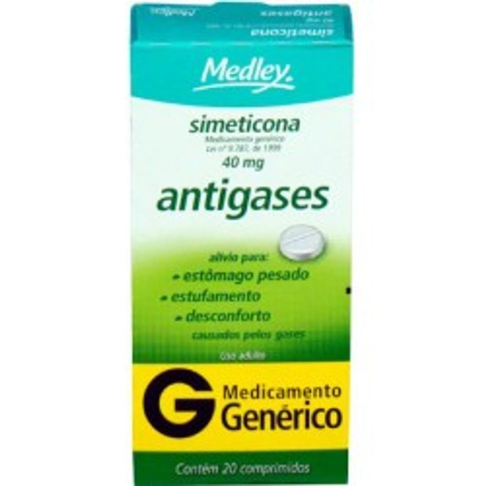 Simeticona 40mg Genérico Medley 20 Comprimidos - Drogaria Sao Paulo