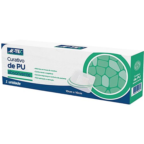 Curativo Filme PU Transparente Absorvente M-Tec 10cmX10cm - unidade Curativo Filme PU Transparente Absorvente M-Tec 10cmX10cm - unidade