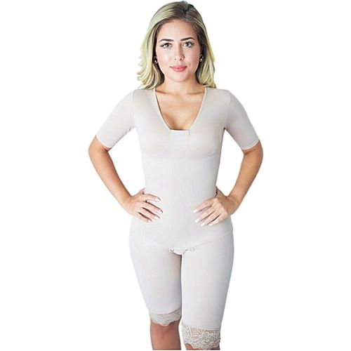 Cinta Modeladora 1/2 Perna 732A com Manga 3/4 Tam 42/P Bege Cinta Modeladora 1/2 Perna 732A com Manga 3/4 Tam 42/P Bege