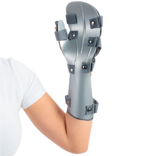 Tala em ABS para Punho, Mão e Dedos Chantal - Cinza - Esquerdo Tala em ABS para Punho, Mão e Dedos Chantal - Cinza - Esquerdo