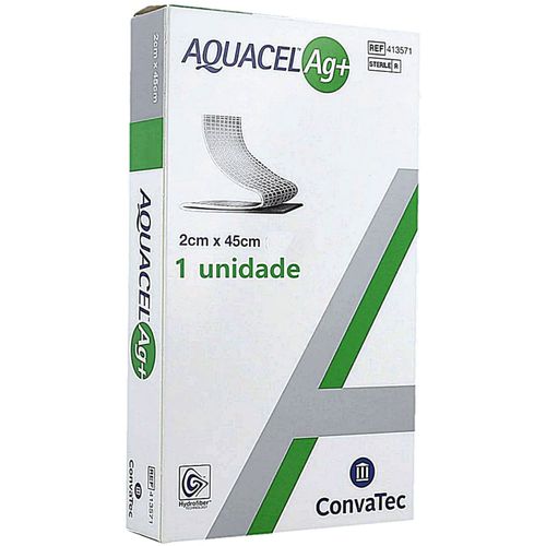 Curativo Aquacel AG+ Extra CONVATEC 2x45cm Fita - unidade Curativo Aquacel AG+ Extra CONVATEC 2x45cm Fita - unidade