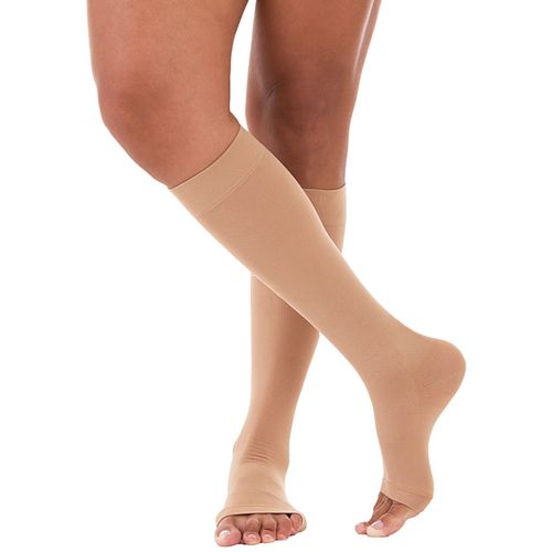 Meia Compressão 3/4 Ultraline 4000 30-40mmHg Aberta Bege XXG
