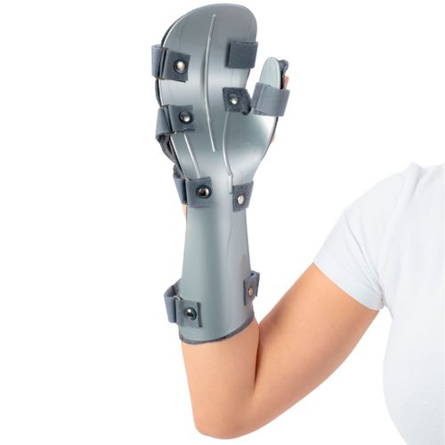 Tala em ABS para Punho, Mão e Dedos Chantal - Cinza - Direito Tala em ABS para Punho, Mão e Dedos Chantal - Cinza - Direito