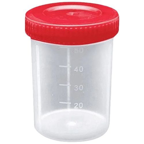 Coletor de Urina/Fezes Cral Estéril 50ml com Tampa - unidade