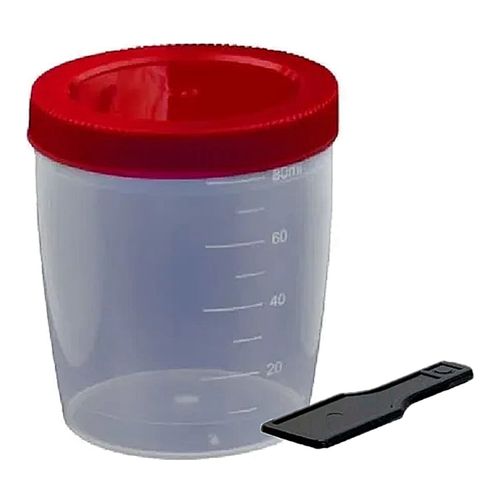 Coletor de Urina/Fezes Cral Estéril 80ml com Tampa - unidade