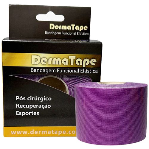 Bandagem Elástica Kinesio DermaTape - 5m x 5cm - Lilás Bandagem Elástica Kinesio DermaTape - 5m x 5cm - Lilás