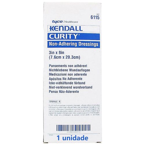 Curativo Curity cobertura não aderente 6115 7.6x20.3cm - unidade Curativo Curity cobertura não aderente 6115 7.6x20.3cm - unidade