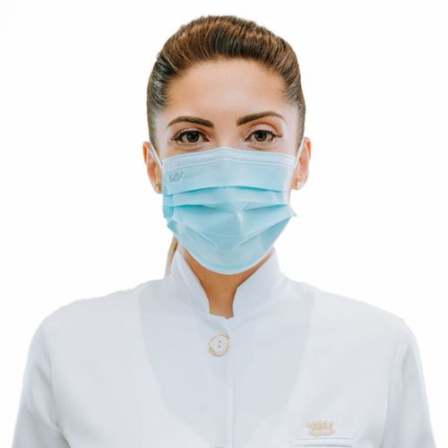 Máscara Cirúrgica Descartável Tripla Camada SPK - Azul - Caixa com 50 Máscaras