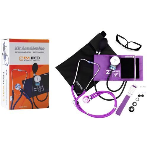 Kit Acadêmico KPA257 P.A. MED - Roxo Com Bolsa Ergonômica Preta Kit Acadêmico KPA257 P.A. MED - Roxo Com Bolsa Ergonômica Preta