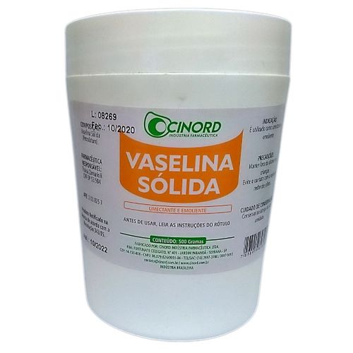 Vaselina Sólida 500g Cinord - unidade Vaselina Sólida 500g Cinord - unidade