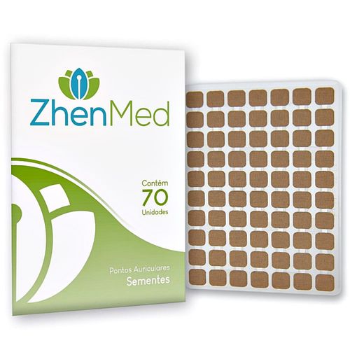 Placa Acupuntura ZhenMed Semente Esparadrapo Quadrado - 70 unidades Placa Acupuntura ZhenMed Semente Esparadrapo Quadrado - 70 unidades
