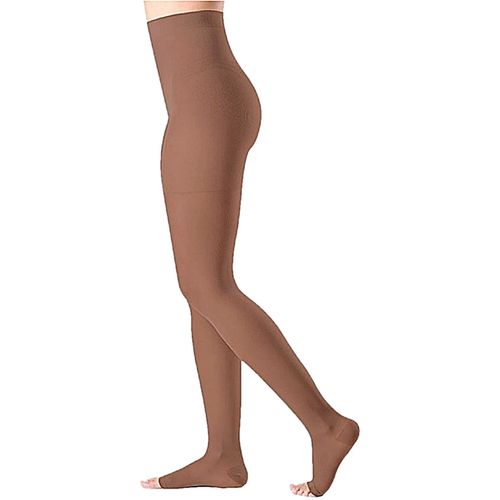 Meia-Calça Ever Sheer 20-30mmHg Aberta Caramelo Tam G3