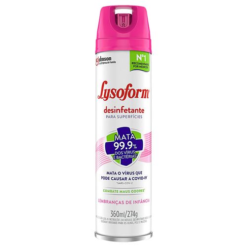 Desinfetante Lysoform Aerosol - Lembranças de Infância - 360ml