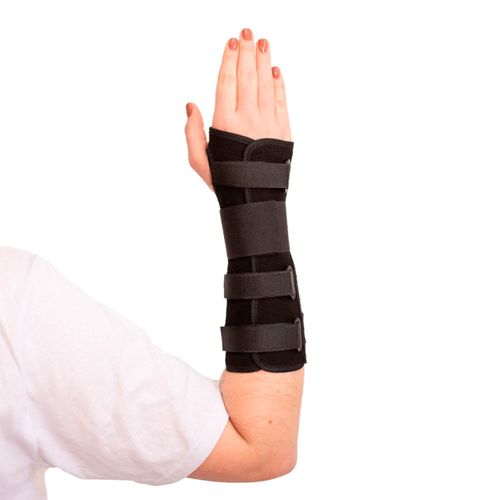 Órtese Longa com Tala para Punho Mercur - Preta - Direita - P