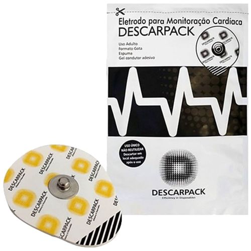 Eletrodo para Monitorização Cardíaca Descarpack Adulto - 50 unidades Eletrodo para Monitorização Cardíaca Descarpack Adulto - 50 unidades