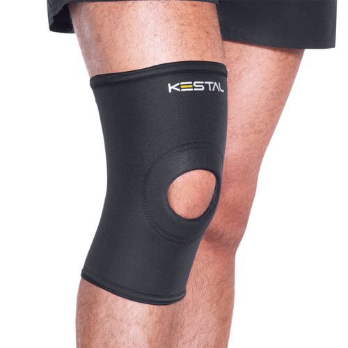 Joelheira com Orifício Reforçado KSN002 Preta Tam P - unidade Joelheira com Orifício Reforçado KSN002 Preta Tam P - unidade