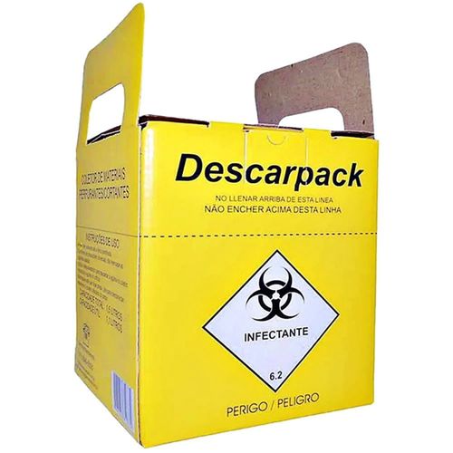 Coletor Material Perfurocortante Descarpack 20 Litros Coletor Material Perfurocortante Descarpack 20 Litros