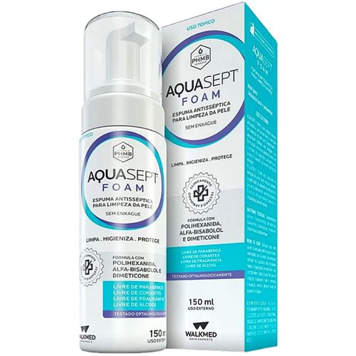 Aquasept Foam Espuma Antisséptica 150ml - unidade