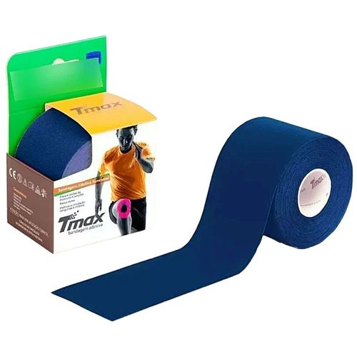 Bandagem Elástica Kinesio TMax - 5cm x 5m - Azul Marinho Bandagem Elástica Kinesio TMax - 5cm x 5m - Azul Marinho