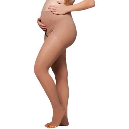 Meia-Calça Audace Maternidade 15-20mmHg Aberta Natural Tam C