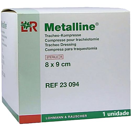 Curativo Metalline Traqueostomia 23094 8X9cm - unidade Curativo Metalline Traqueostomia 23094 8X9cm - unidade