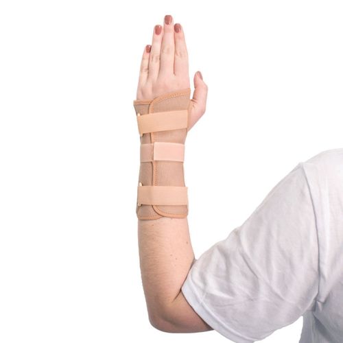 Órtese Curta com Tala para Punho Mercur - Bege - Mão Esquerda - Tamanho G - unidade Órtese Curta com Tala para Punho Mercur - Bege - Mão Esquerda - Tamanho G - unidade