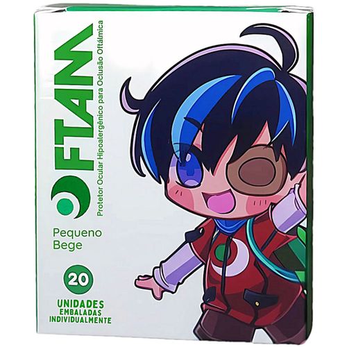 Protetor Ocular Oftam Bege Tam P 20 unidades Protetor Ocular Oftam Bege Tam P 20 unidades