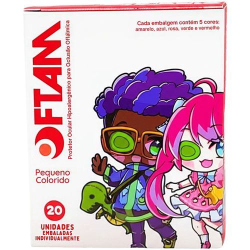 Protetor Ocular Oftam Colorido Tam P 20 unidades Protetor Ocular Oftam Colorido Tam P 20 unidades