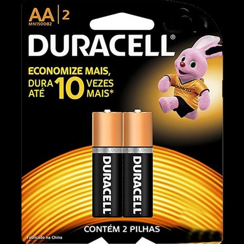 Pilha Alcalina AA Duracell 1.5V - 2 unidades Pilha Alcalina AA Duracell 1.5V - 2 unidades