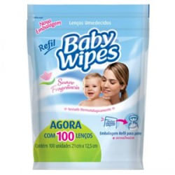 Lenços Umedecidos Baby-Wipes Refil 100 Unidades