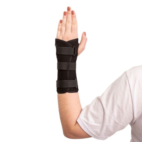 Órtese Curta com Tala para Punho Mercur - Bilateral - Preta - M Órtese Curta com Tala para Punho Mercur - Bilateral - Preta - M