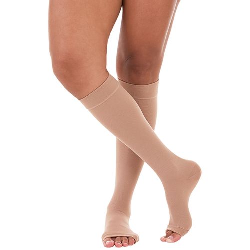 Meia 3/4 Comfortline Cotton Venosan - Bege - 30-40mmHg - Curta - XG