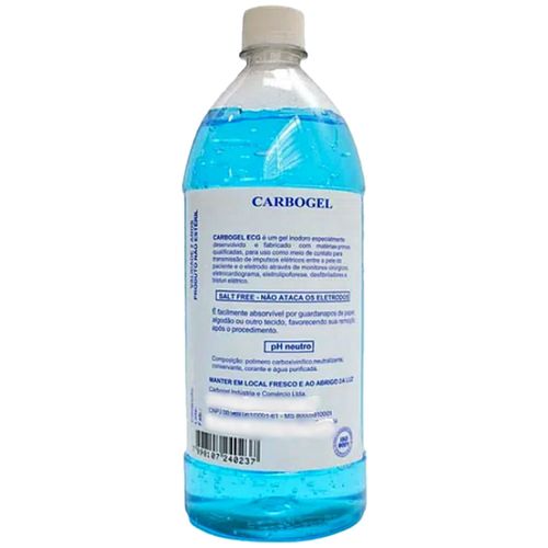 Gel para ECG CarboGel Azul 1 litro - unidade Gel para ECG CarboGel Azul 1 litro - unidade