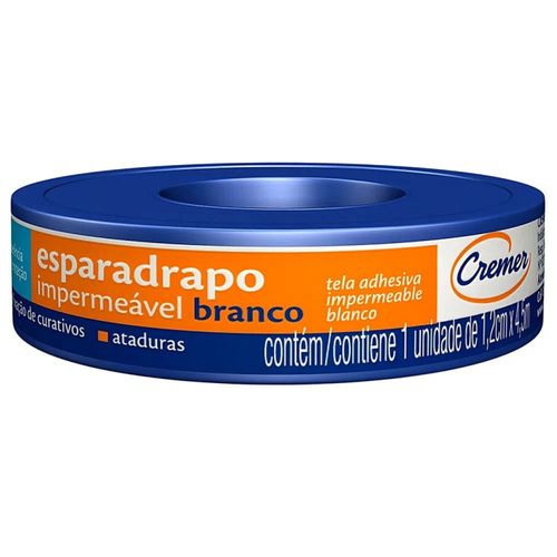 Esparadrapo Impermeável Cremer Branco 1.2cmX4.5m - unidade Esparadrapo Impermeável Cremer Branco 1.2cmX4.5m - unidade