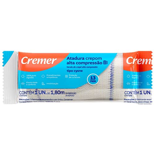 Atadura de Crepom Tipo Cysne 13 Fios Cremer - 12cm x 1,80m Atadura de Crepom Tipo Cysne 13 Fios Cremer - 12cm x 1,80m