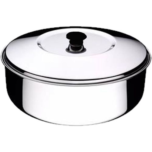Cuba para Assepsia Aço Inox Redonda com Tampa 13X5cm - unidade Cuba para Assepsia Aço Inox Redonda com Tampa 13X5cm - unidade