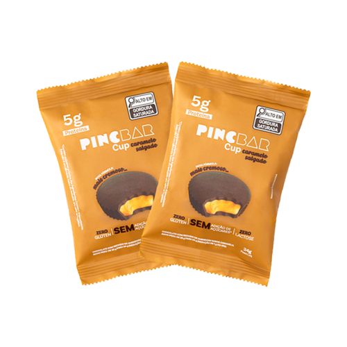 Kit 2X: Snack Proteico Caramelo Salgado Pinc Cup 24g Kit 2X: Snack Proteico Caramelo Salgado Pinc Cup 24g