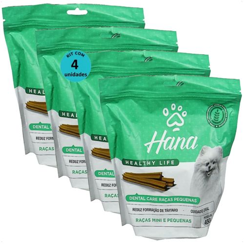 SNACK HANA LIFE DENTAL CARE CÃES ADULTOS RAÇAS MINI E PEQUENAS 450G KIT COM 4 SNACK HANA LIFE DENTAL CARE CÃES ADULTOS RAÇAS MINI E PEQUENAS 450G KIT COM 4