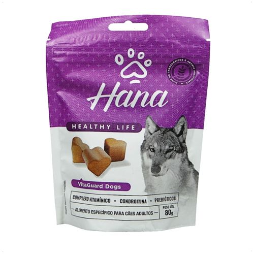 SNACK HANA HEALTHY LIFE VITAGUARD DOGS PARA CÃES ADULTOS 80G