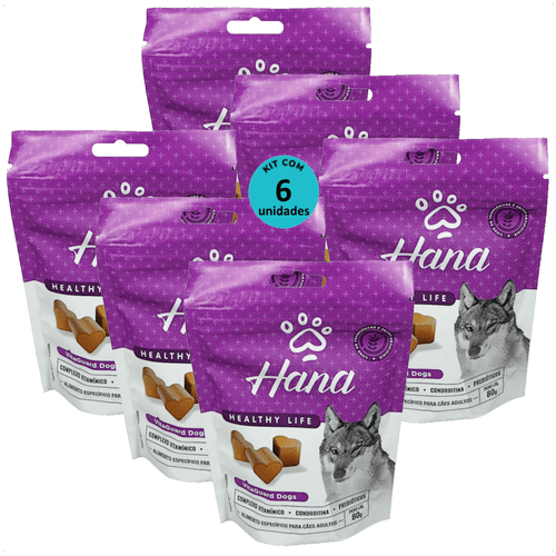 SNACK HANA HEALTHY LIFE VITAGUARD DOGS PARA CÃES ADULTOS 80G KIT COM 6 SNACK HANA HEALTHY LIFE VITAGUARD DOGS PARA CÃES ADULTOS 80G KIT COM 6