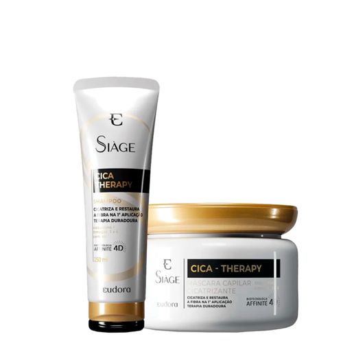 Kit Eudora Siàge Cica Therapy - Shampoo 250ml + Máscara Cicatrizante 250ml Kit Kit Eudora Siàge Cica Therapy - Shampoo 250ml + Máscara Cicatrizante 250ml Kit
