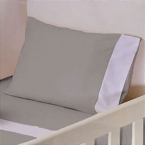 Fronha de Berço 30cm x 40cm Avulsa Malha 100% Algodão Cinza - Arrumadinho Fronha de Berço 30cm x 40cm Avulsa Malha 100% Algodão Cinza - Arrumadinho
