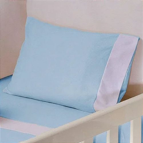 Fronha de Berço 30cm x 40cm Avulsa Malha 100% Algodão Azul - Arrumadinho Fronha de Berço 30cm x 40cm Avulsa Malha 100% Algodão Azul - Arrumadinho