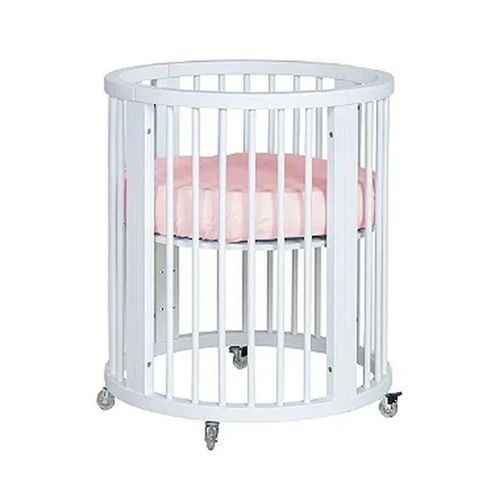 Lençol de Elástico Berço Crescer Fase 1 Redondo 69cm Rosa - Arrumadinho