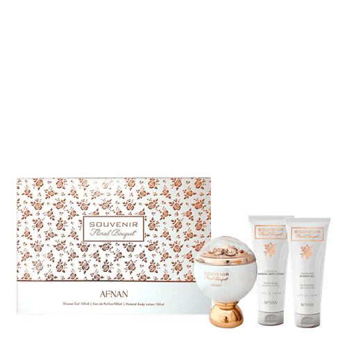 Kit Afnan Souvenir Floral Bouquet Feminino - Edp 100ml + Sg 100ml + Bl 100ml NULO