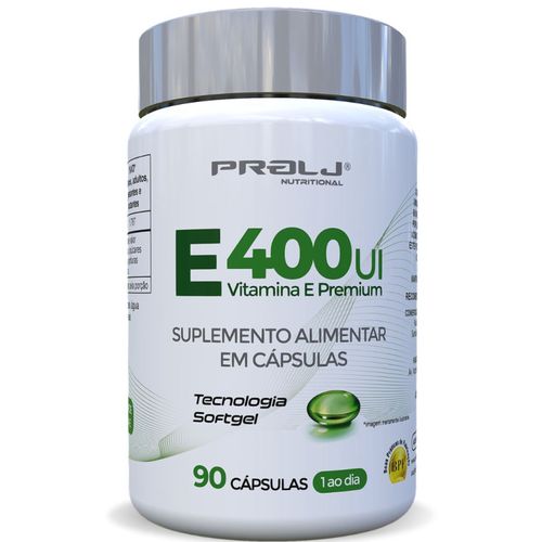 E400UI | Vitamina E Premium 90 cápsulas Softgel | Prolj Nutritional E400 UI VITAMINA E PREMIUM 90 CAPSULAS SOFTGEL