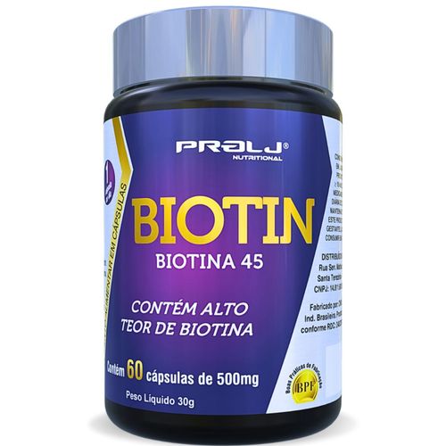 BIOTIN 45 BIOTINA 45mg 60 CÁPSULAS BIOTIN 45 BIOTINA 45mg 60 CÁPSULAS