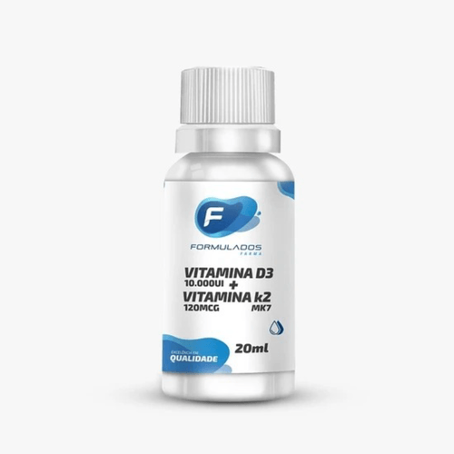 Vitamina D3 10.000 Ui + Vitamina K2 MK7 120 mcg em 5 Gotas